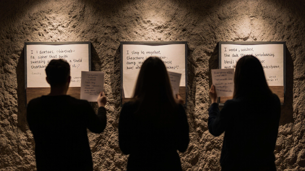 Anonymní dopisy klientů s výsledky masáže na zdí wellness centra