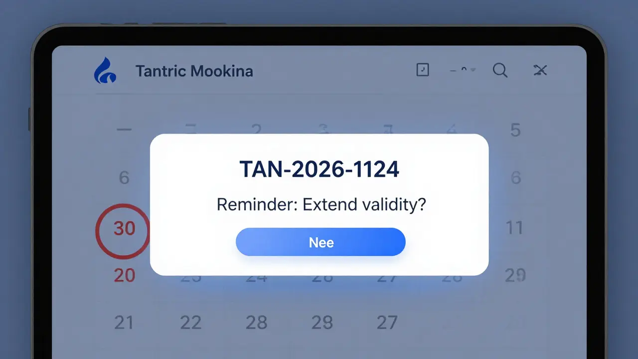 Digitální rozhraní s aktivním dárkovým poukazem a připomínkou k prodloužení.