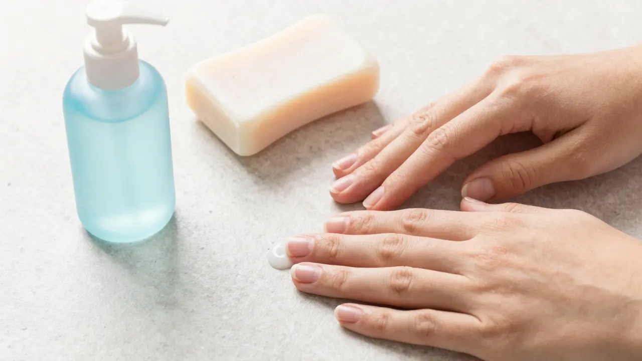 Hygienické přípravky: lubrikační gel a krátké nehty pro bezpečnou masáž