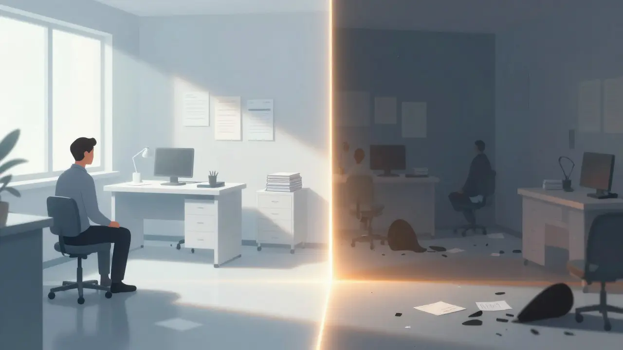 Konceptuální ilustrace hranice mezi legální terapií a právním rizikem v oboru masáží